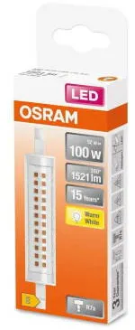 Osram Bec LED SLIM LINE, R7s, 12W (100W), 1521 lm, lumina calda (2700K), 118mm, Ø20mm