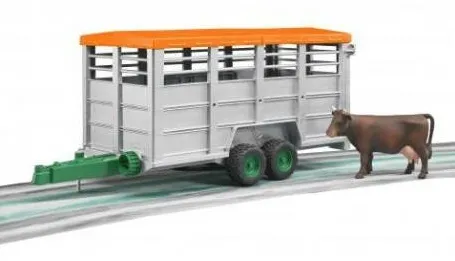 Masinuta BRUDER Livestock trailer with 1 cattle