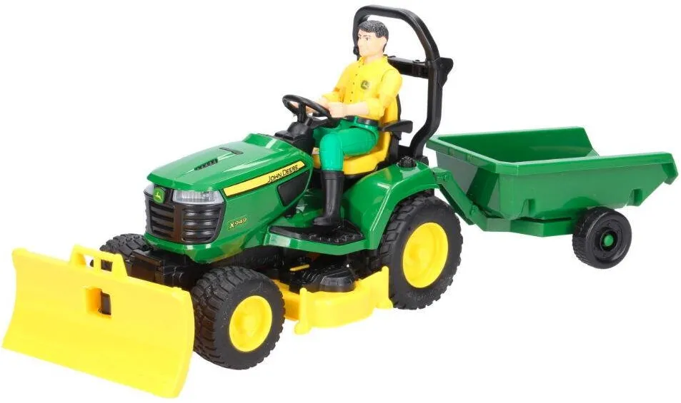 Masinuta BRUDER John Deere tractor with mower and figurine