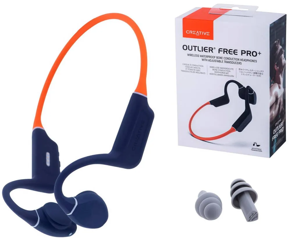 Casti Bluetooth CREATIVE Bone conduction OUTLIER FREE PRO+ wireless, waterproof Orange