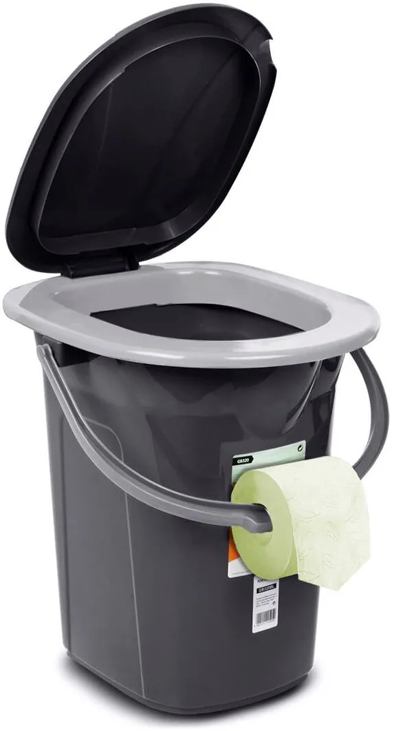 GREENBLUE  GB320 Portable Camping Toilet WC Bucket, 19L Capacity, with Handle