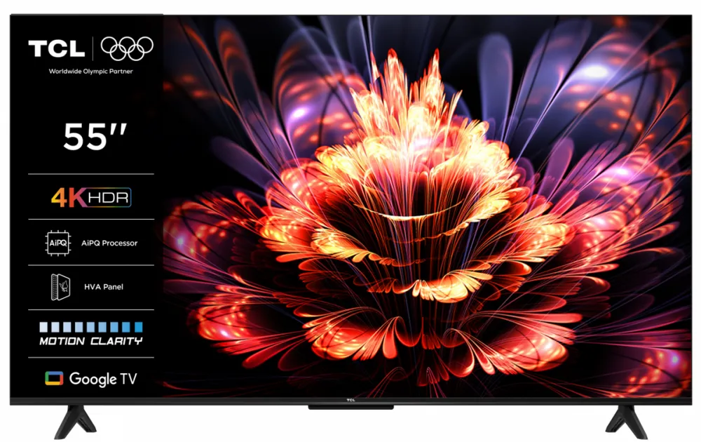 Televizor TCL LED 55V6C, 55'', 139 cm, Smart Google TV, 4K