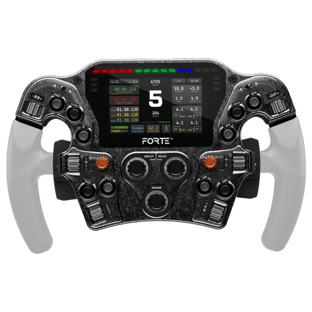 Volan Asetek SimSports Forte Formula Pro Button Box, 4,3 Zoll LCD, aRGB - black