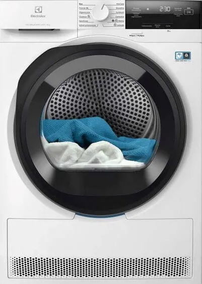 ELECTROLUX Uscator de rufe cu pompa de caldura EW7DX385AP, 8 kg, Alb