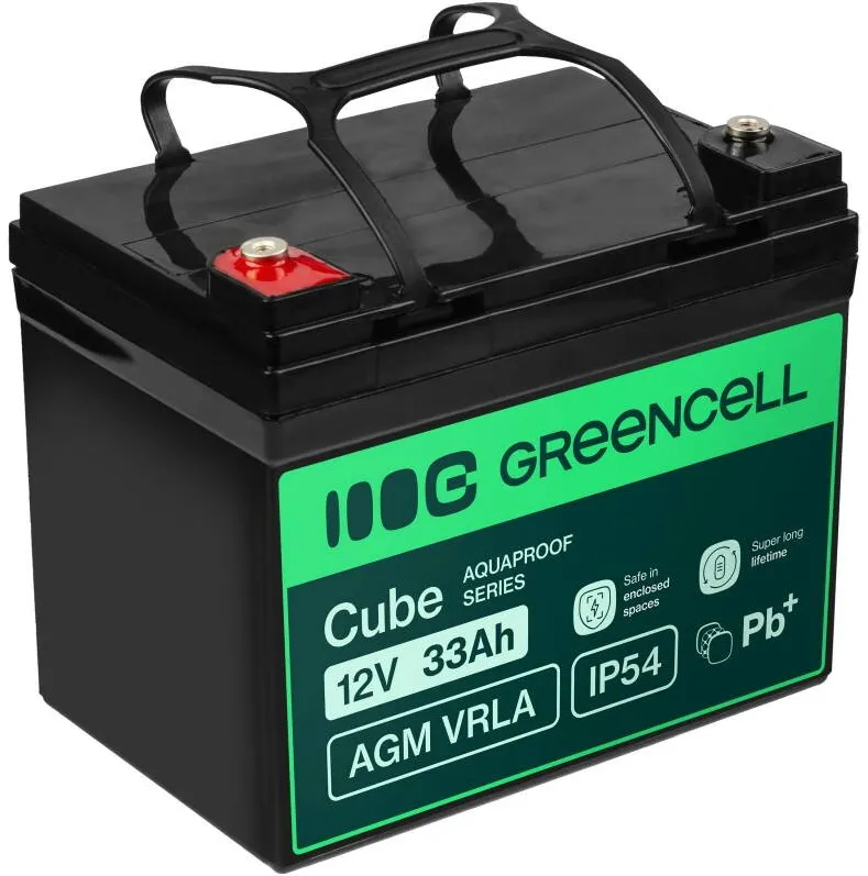 Green Cell Baterie AGM VRLA 12V 33Ah IP54