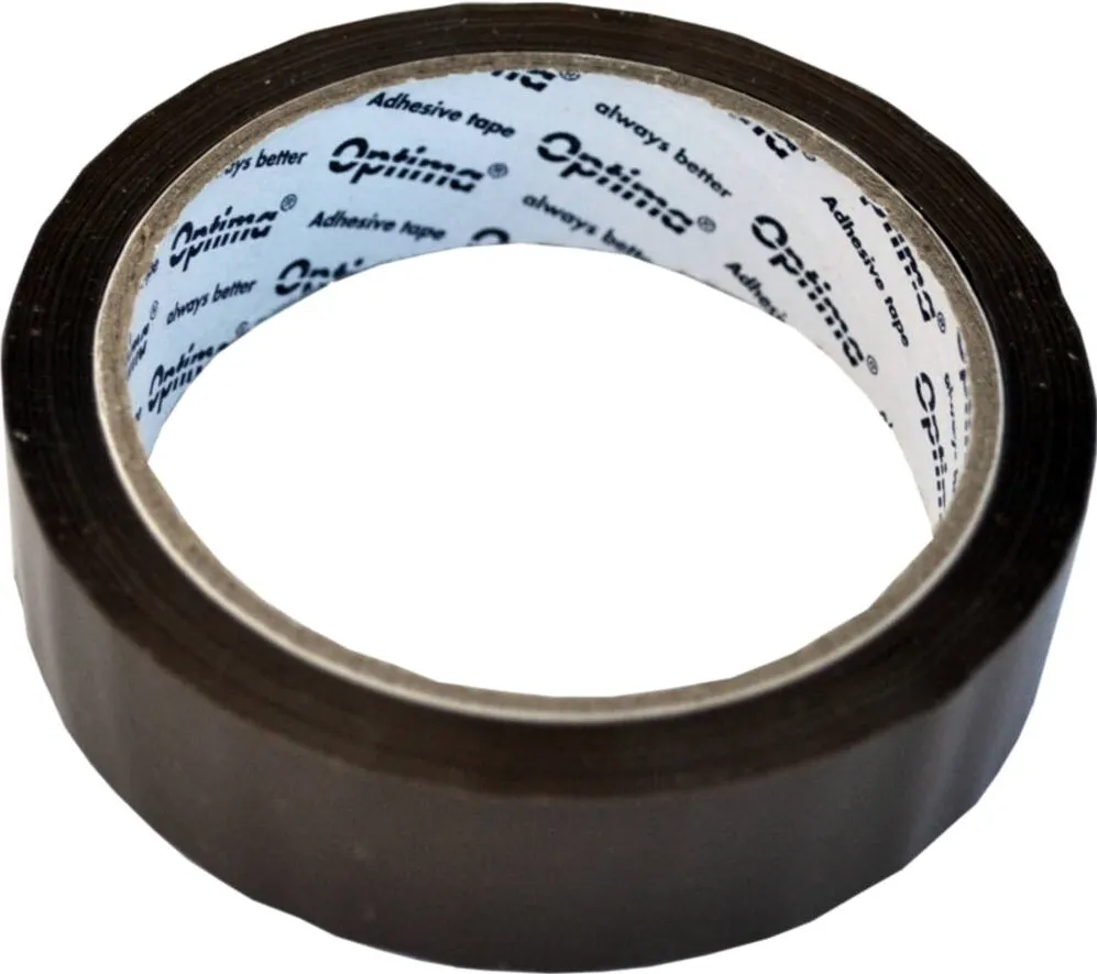 Optima Banda adeziva 48mm x 66 y, 38 microni, Optima - maro