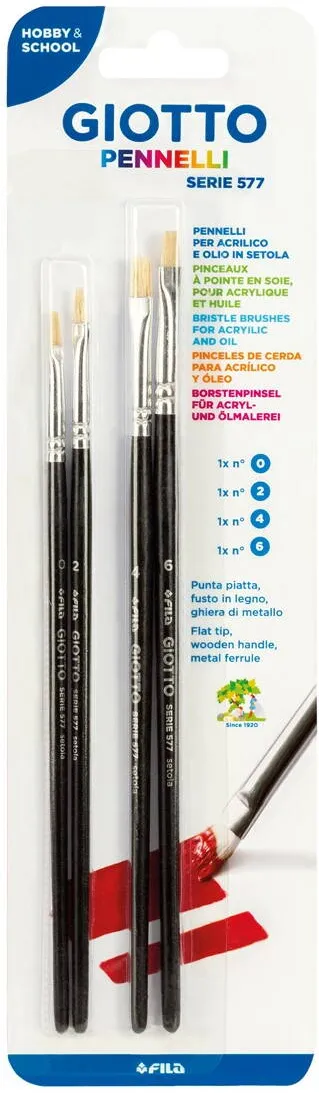GIOTTO Set 4 pensule/blister (nr.0-2-4-6), GIOTTO Art 577