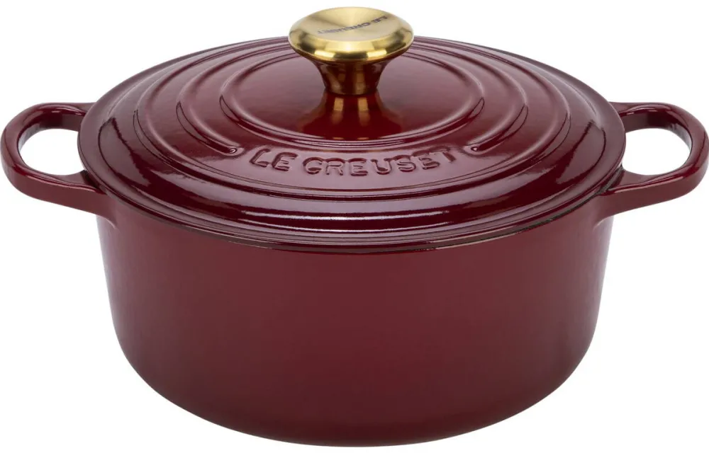 Le Creuset Oala Signature 21177249494441, rotunda, 24 cm rot