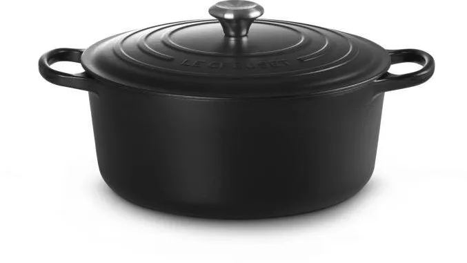 Le Creuset Oala Signature Roaster 21177300000430, round 30 cm, negru