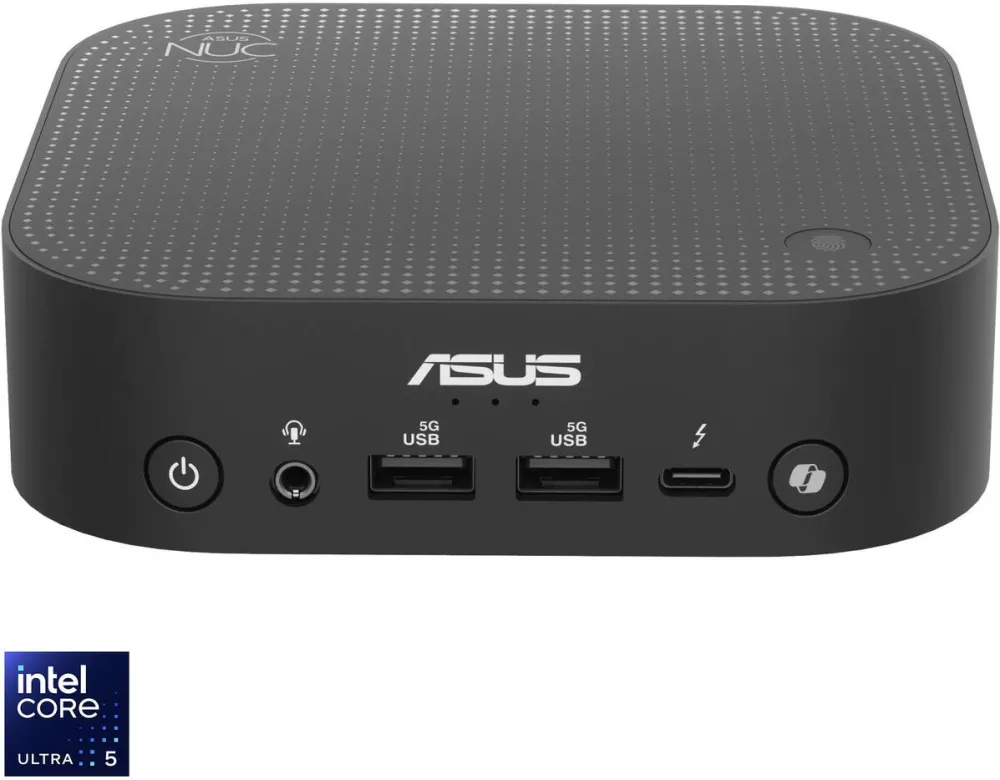 Sistem Mini Asus Mini PC Asus NUC 14 Pro AI RNUC14LNKU5073N2 cu procesor Intel® Core™ Ultra 5 226V pana la 4.5GHz, 16GB, 512GB SSD, Intel® Arc™ 130V GPU, Windows 11 Pro, EU cord, Black
