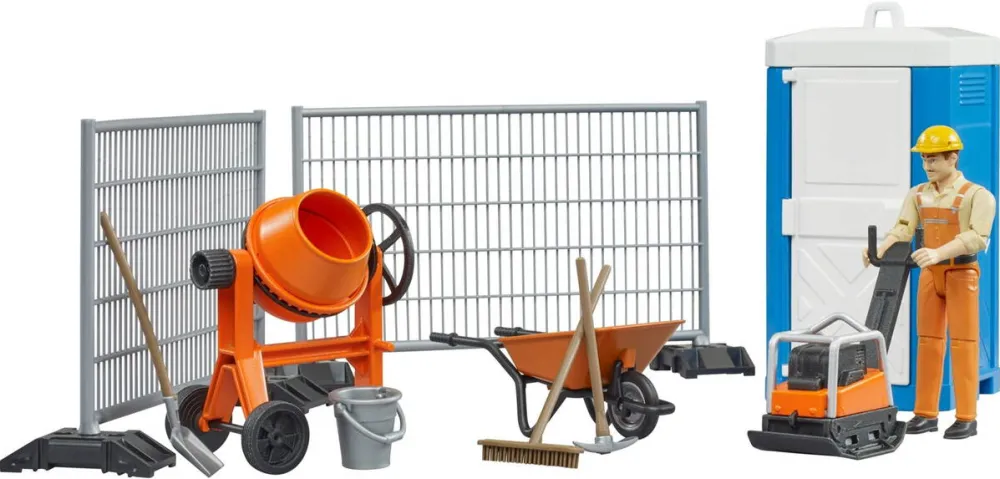 Masina BRUDER brother bworld construction site set, backdrop