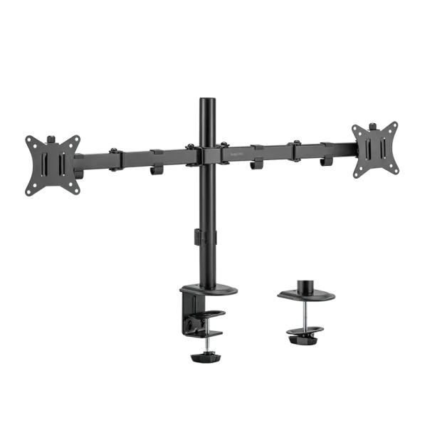 Logilink Suport de birou LOGILINK, pt 2 TV/monitor, plat, diag. max 32 inch, rotatie, inclinare, pivotare, orizontala, verticala, totala, max 9 Kg x 2