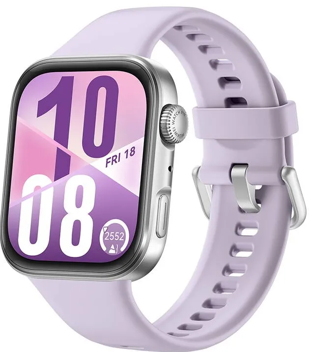 Smartwatch Huawei Fit 4 Silver Curea Purple Fluoroelastomer Strap