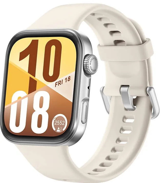 Smartwatch Huawei Fit 4 Silver Curea Alb Fluoroelastomer Strap