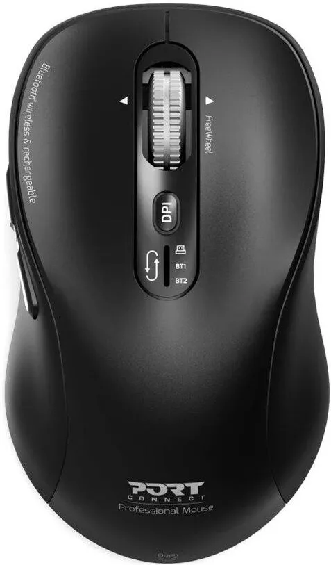 Mouse PORT CONNECT PORT CONNECT Wireless & Rechargeable Bluetooth Expert Mouse, Black
