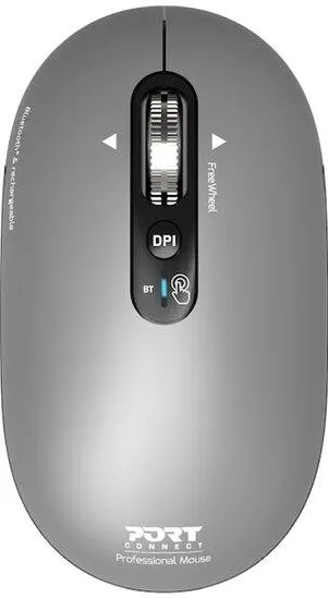 Mouse PORT CONNECT PORT CONNECT Wireless & Bluetooth Rechargeable PURE MAC Mouse, Light gray