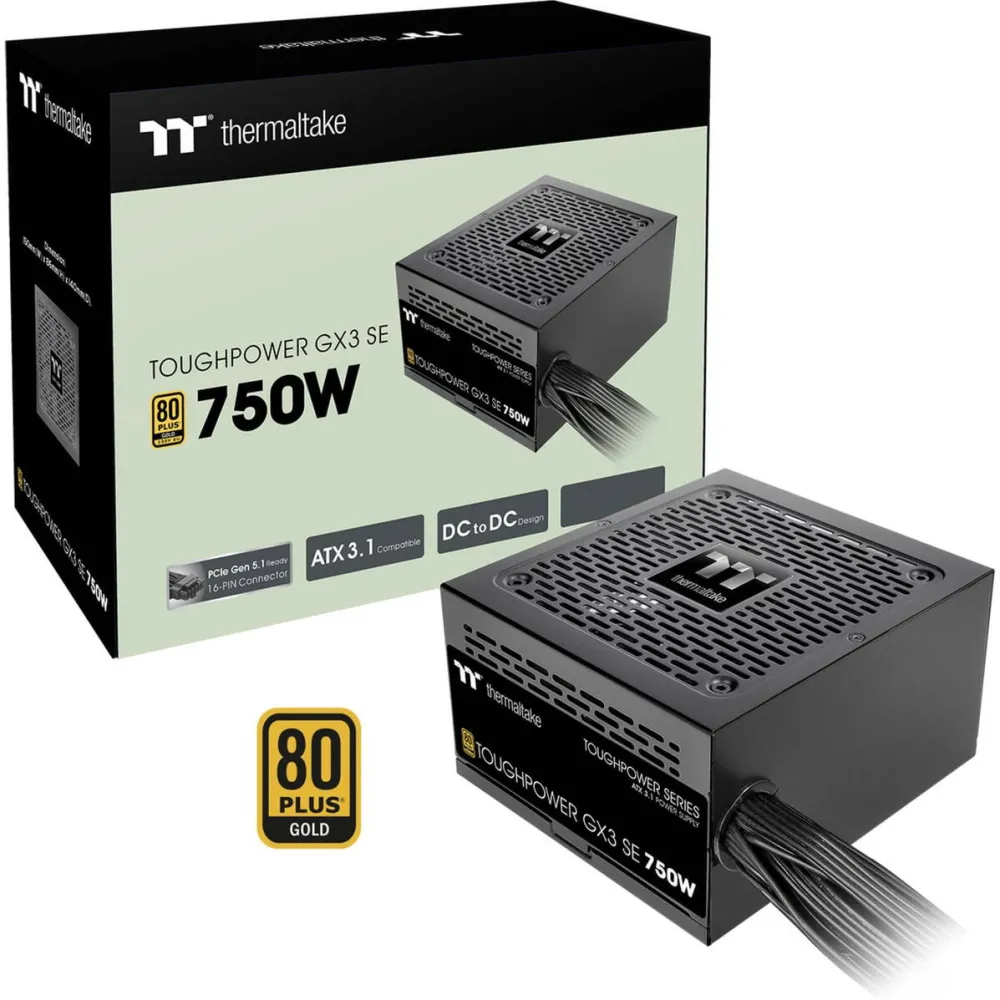 Sursa PC Thermaltake Thermaltake Toughpower GX3 SE 750W (black, 1x 12-pin high power GPU, 2x PCIe, 750 watts)