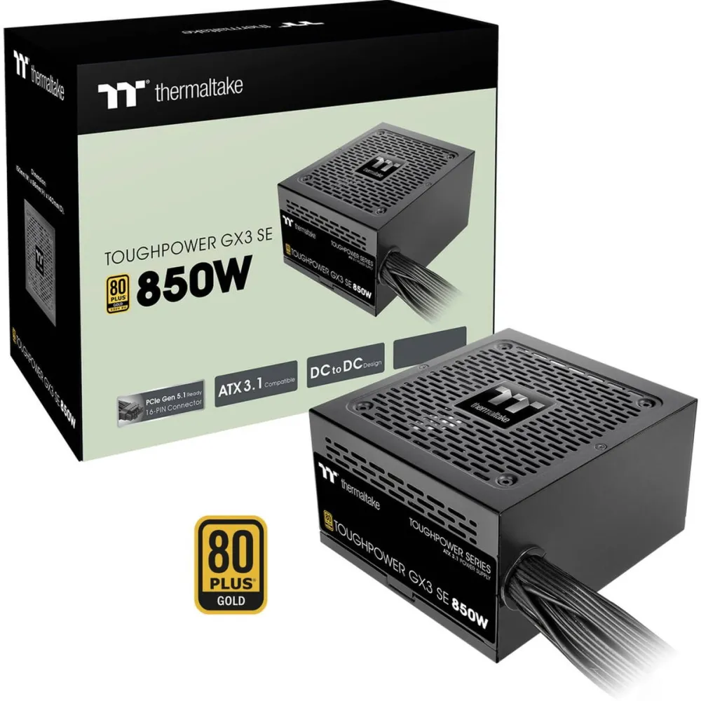 Sursa PC Thermaltake Thermaltake Toughpower GX3 SE 850W (black, 1x 12-pin high power GPU, 2x PCIe, 850 watts)
