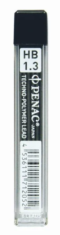 Penac Mine pentru creion mecanic 1,3mm, 6/set, PENAC - HB