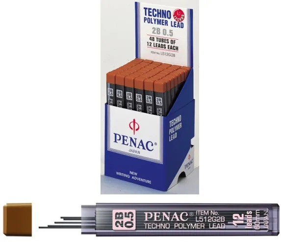 Penac Mine pentru creion mecanic 0,3mm, 12/set, Penac - HB