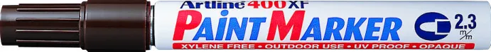 Artline Marker cu vopsea Artline 400XF, corp metalic, varf rotund 2.3mm - maro