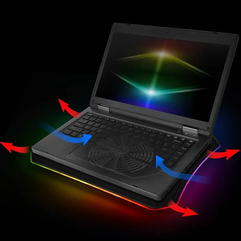 Coolpad Laptop Thermaltake Massive 20 RGB, 256-color LED, ventilator 200 mm, pentru laptopuri pana la 19 inch