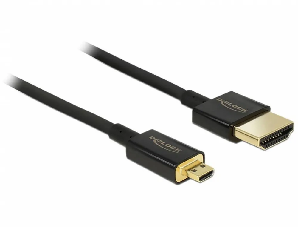 Cablu HDMI DELOCK 84783 Slim Premium 2 m