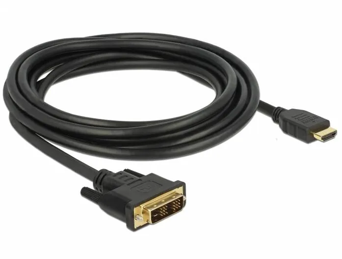 DELOCK 85585  HDMI la DVI 18+1 cablu bidirectional 3 m