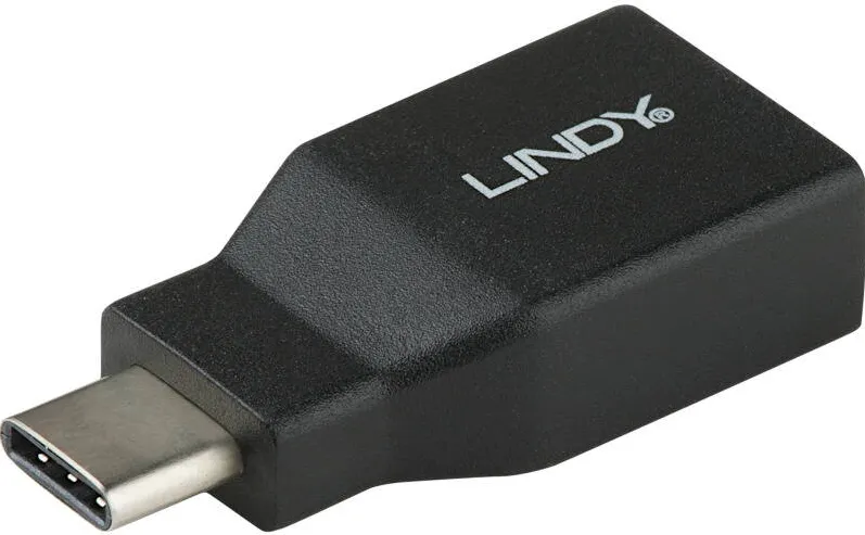 Adaptor Lindy 1x USB 3.2 tip C Male - 1x USB 3.2 tip A Female, negru