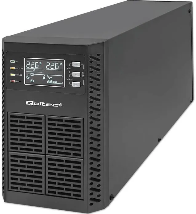 UPS QOLTEC 52281  2kVA  2000W  Power factor 1.0  LCD  EPO  USB  On-line