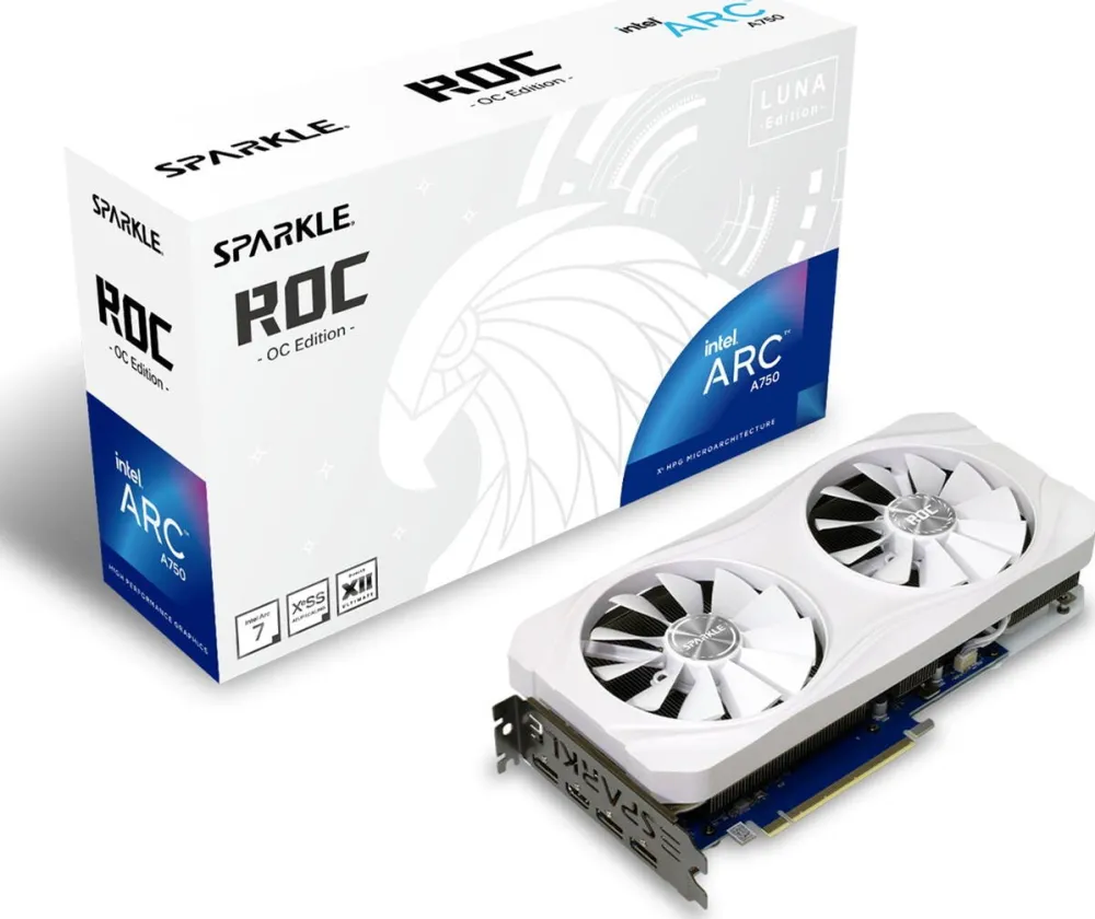 Placa Video SPARKLE Intel Arc A750 ROC Luna OC 8GB GDDR6