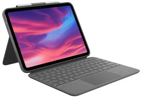LOGITECH Husa Logitech Combo Touch cu Smart Connector, tastatura iluminata si trakpad detasabile pentru iPad gen 10, US, Gri Oxford