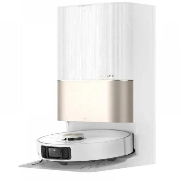 Aspirator robot Dreame de aspirare cu mop X40 Ultra Complete RLX63CE-2, mop rotativ, statie automata de golire 3.2l, 12000Pa, functie autocuratare mop la 70˚C, baterie 6400mAh, Autonomie pana la 200 min, Alb