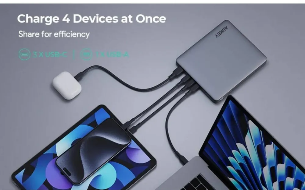 Aukey PB-Y44 Power Bank 20000mAh 100W 4xUSB