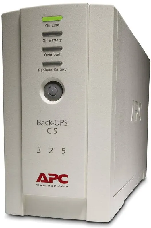 UPS APC Back-UPS CS 325VA, 230V, no auto-off software, 4 IEC sockets (1 overvoltage), Sandy
