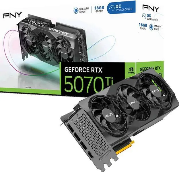 Placa Video PNY GeForce RTX 5070 Ti Triple Fan 16GB DLSS 4 OC