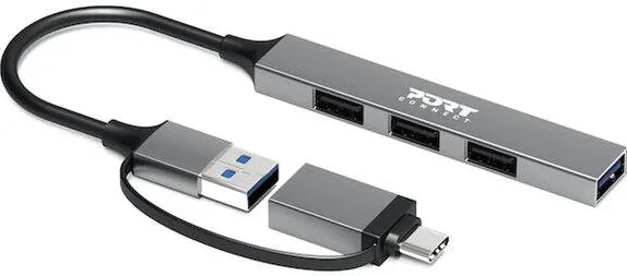 Docking Station PORT CONNECT PORT CONNECT Hub USB 4 Ports Slim Combo for BtoC