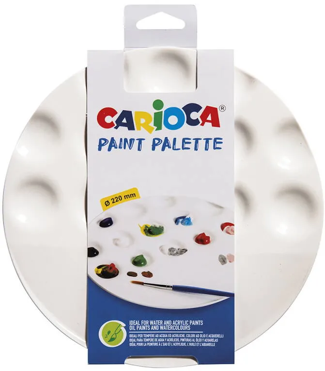 Carioca Paleta de pictura, diametru 220 mm, CARIOCA