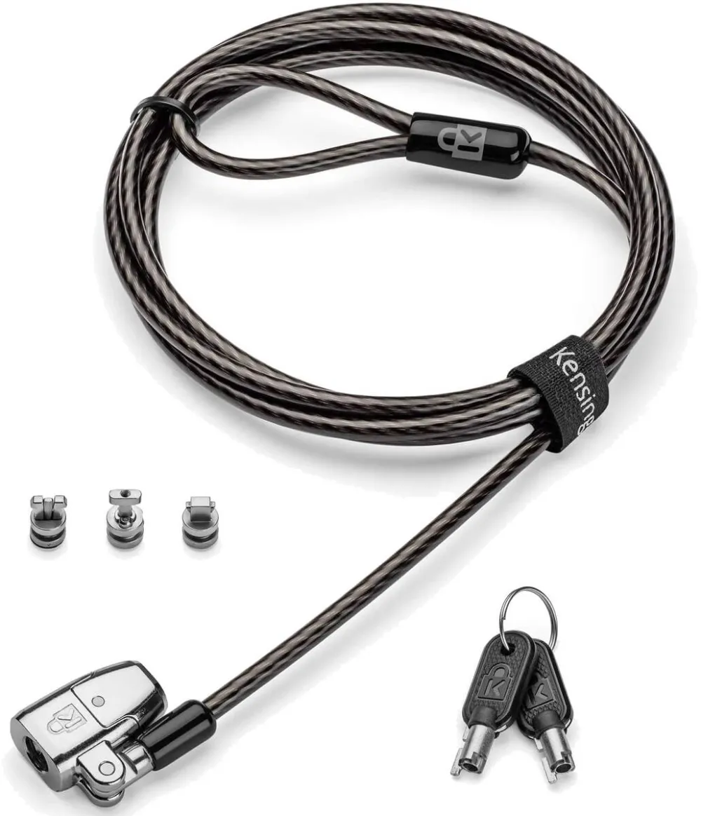 Accesoriu Laptop Kensington Cablu de securitate Kensington ClickSafe 2.0, 3-in-1, cu cheie (pt slot T-Bar & Nano & Wedge)