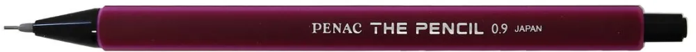 Penac Creion mecanic PENAC The Pencil, rubber grip, 0.9mm, varf plastic - corp bordeaux