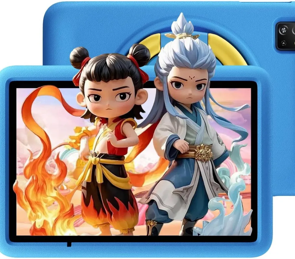Tableta Blackview Tableta pentru copii Blackview Tab A6 Kids, Android 14, 10.1", 60Hz, 12GB Ram(4GB + 8GB extensibili), 128GB Rom, 800x1280, 5100mAh, 8 nuclee, WIFI6 (2.4G+5G), Card TF, Tableta educationala, Albastru