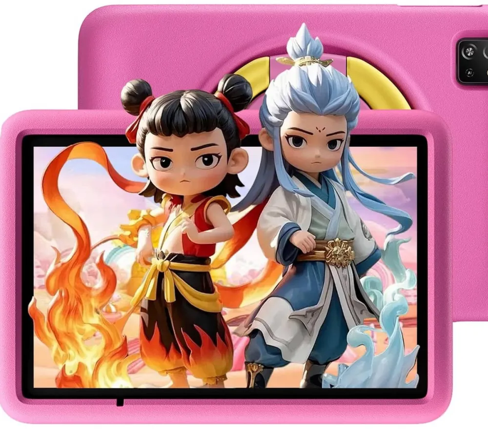 Tableta Blackview Tableta pentru copii Blackview Tab A6 Kids, Android 14, 10.1", 60Hz, 12GB Ram(4GB + 8GB extensibili), 128GB Rom, 800x1280, 5100mAh, Card TF unic, Tableta educationala, Roz