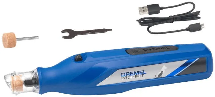 DREMEL 7350 PET, slefuitor pentru unghii, 12.000 rpm, acumulator 3,6 V, 21x4,2x3,8cm