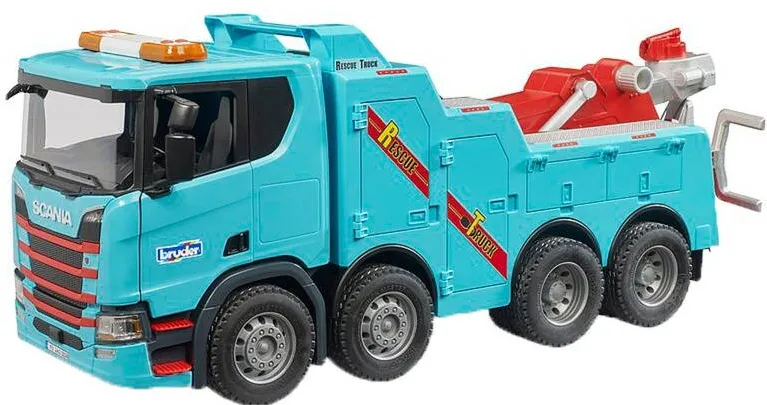 Masina BRUDER Scania Super 560R recovery and towing truck with light and sound module