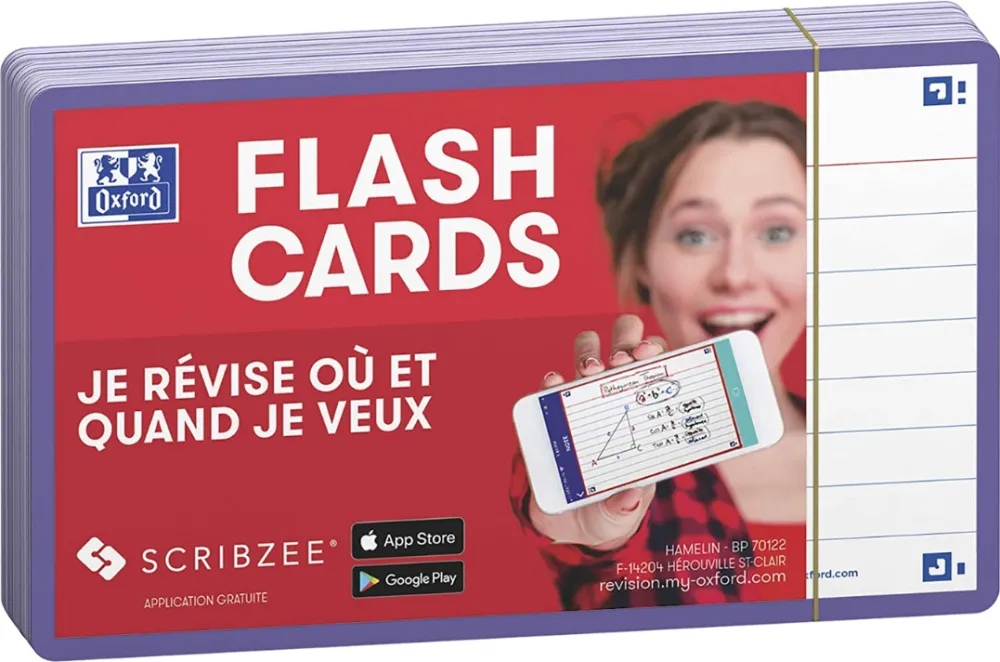 Oxford Flash Cards 2.0, 80 flash cards/set, A7(75 x 125mm), Scribzee-dict-margine mov