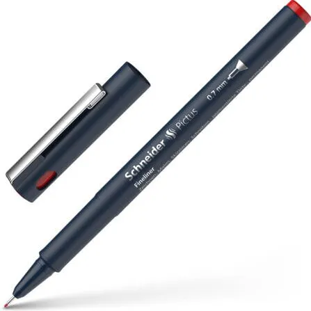 Schneider Liner pentru desen tehnic SCHNEIDER Pictus, varf fetru 0.7mm - rosu