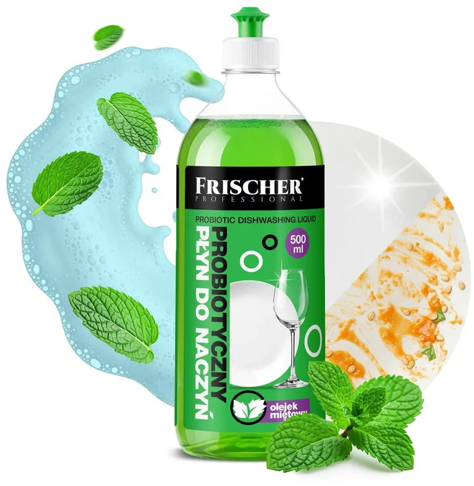 FRISCHER dishwashing liquid with peppermint oil, 500 ml