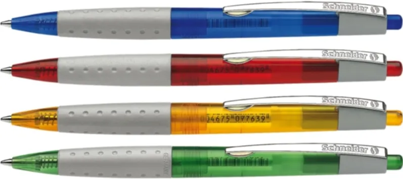Schneider Pix Schneider Loox, rubber grip, clema metalica, culori asortate - scriere albastra