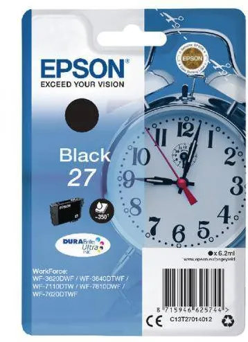 Cartus Imprimanta Epson BLACK NR.27 C13T27014012 6,2ML ORIGINAL EPSON WORKFORCE WF-7610DWF