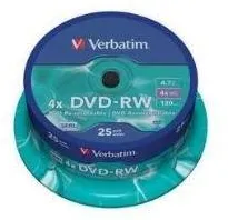 VERBATIM DVD-RW [ spindle 25 | 4,7GB | 4x ]